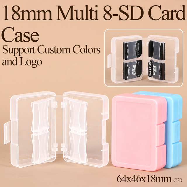 WEISHENG Camera Memory SD CF Card Portable Plastic Holder CF Compact Flash Card Storage case Multi SD SDHC SDXC Card Box