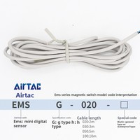Saklar Magnetik Kecil Airtac A05-EMSH/EMSG-020/030-050-W A06 Sensor Mini Suku Cadang Pneumatik