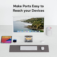 Hub USB C PULWTOP para iMac de 10 Gbps, Compatible con M1/M3/M4, 2 USB-A 2.0, Lector de Tarjetas SD/TF para iMac de 24 Pulgadas y Studio Display, Plateado