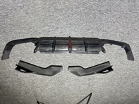 Diffuseur arrière en fibre de carbone style E avec éclairage pour BMW F98 X4M, séparateur de pare-chocs arrière, spoiler, kit carrosserie