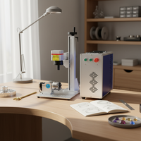 Nouvelle machine de marquage laser à fibre MOPA 100W pour ustensiles de cuisine en acier inoxydable, couteaux, briquets Zippo - Marquage profond portable de table AI/DXF