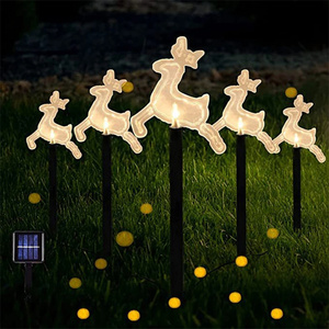 Chaude Solaire Étoile <span class=keywords><strong>neige</strong></span> Jardin lumières Paysage Pelouse éclairage Solaire mouvement lumières extérieur Étanche Décoration De Noël - Product Image 1