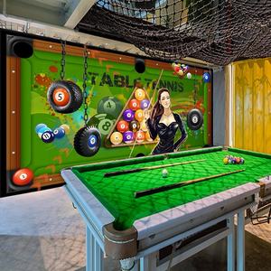 3D креативный водонепроницаемый бильярдный зал украшения фон обои снукер развлекательный зал росписи - Product Image 5