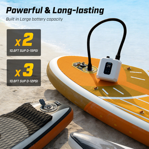 Pompe à air électrique pour <span class=keywords><strong>paddle</strong></span> board 20 PSI, pompe à air SUP portable, <span class=keywords><strong>gonfleur</strong></span> rapide pour <span class=keywords><strong>paddle</strong></span> board gonflable, kayaks, bateaux et matelas pneumatiques - Product Image 6