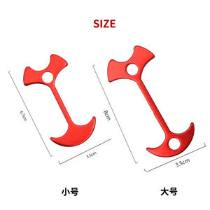 Hike Mount Fishbone Nail 6.5x3.5 Ancrage de camping en plastique rouge pour lignes de maintien de tente, utilisation extérieure - Product Image 3