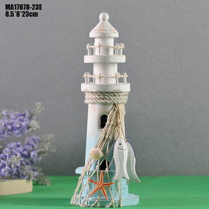 HOYE Mô Hình Hải Đăng Bằng Gỗ Thủ Công Hàng Thủ Công Trang Trí Nhà Cửa - Product Image 3