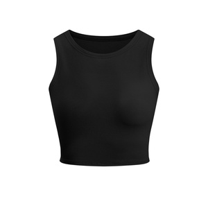 Tank <b>Tops</b> Clothes Sexy Crop <b>Top</b> Sleeveless Tight Fitting Base Shirt with Round Neck and <b>Cross</b> Shaped tank <b>Top</b> - Product Image 1