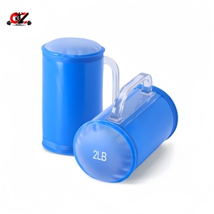 CZFIT New-type Household Portable PVC 15/20LB Fold Water-Filled Adjustable Dumbbells Set for Home Fitness <b>Strength</b> <b>Training</b> - Product Image 2