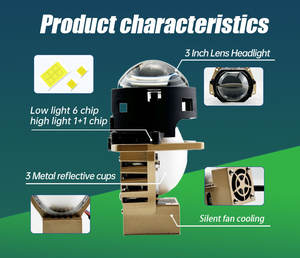 Hi-Beam 12V Bi-LED โปรเจคเตอร์เลนส์ไฟหน้ารถสีขาว6000K high CSP ไฟหน้าสำหรับ BMW Honda รวมทั้ง <span class=keywords><strong>Corolla</strong></span> - Product Image 4