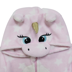 Combinaison à capuche personnalisée pour enfants, douce, 100% polyester, <span class=keywords><strong>polaire</strong></span> respirante, <span class=keywords><strong>pyjama</strong></span> mignon pour enfants, chemise de nuit pour filles, <span class=keywords><strong>pyjama</strong></span> d'automne pour la maison - Product Image 3