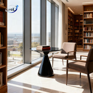 Mesa de Comedor Redonda de Fibra de Vidrio, Diseño Moderno y Creativo, Estilo Ligero y Lujoso, para Muebles de Hogar - Product Image 3