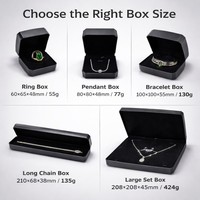 Boîte à bijoux en gros d'usine, boîte à bijoux personnalisée avec logo, conteneur à bijoux pour emballage de bagues, boucles d'oreilles, colliers et bracelets
