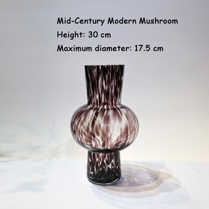 Vase en verre vintage <span class=keywords><strong>de</strong></span> luxe <span class=keywords><strong>à</strong></span> imprimé léopard, style mid-century, vase <span class=keywords><strong>à</strong></span> fleurs artistique <span class=keywords><strong>à</strong></span> ventre large pour la décoration intérieure et les plantes hydroponiques - Product Image 6