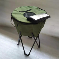 Draagbare moderne outdoor camping picknick party thermische koeler met 5L geïsoleerde ijsbak, verwijderbare opvouwbare PP ijszak voor wijn