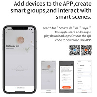 Passerelle multi-mode Tuya Smart Zigbee, Hub sans fil maillé, Télécommande, Design à clapet, Écran IPS, Alimentation USB, Contrôle par application Android