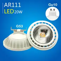 AR111 LED רפלקטור 12W תצוגת קרן זווית חם אור 3000k GU10 dimmable DC12V 1200Lm שקוע קבועה COB G53 led זרקור הנורה