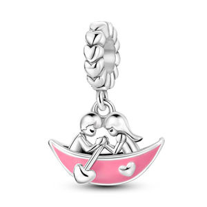 Pendentif Cœur en Zircon Plaqué Argent avec Design <span class=keywords><strong>Rose</strong></span> Cut pour Bijoux Unisexe à Porter au Quotidien - Product Image 3