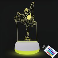 Lampe de nuit LED en acrylique avec design personnalisé, avion, couleurs RGB, illusion d'optique, décoration, cadeau d'anniversaire, cadeau de Noël