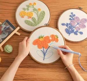 ชุดอุปกรณ์ปักเข็ม DIY สำหรับผู้เริ่มต้น ยี่ห้อ XIXI วัสดุโพลีเอสเตอร์ ลายแกะน่ารัก ชุดปักลายตกแต่งบ้าน ของขวัญ - Product Image 5
