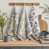 Hoshom Premium 100% Coton Serviette de Cuisine Festive Imprimée Personnalisée Linge de Cuisine Cadeau de Fêtes Faible MOQ Prix Usine OEM Vente en Gros BulkX
