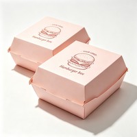 Boîte à hamburger empilable et étanche avec impression personnalisée pour restaurant, poulet frit, pizza, emballage à emporter