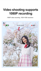Appareil photo numérique compact HD idéal pour les selfies, la photographie et la vidéo, enregistreur vidéo HD rechargeable, caméscope pour vlogging - Product Image 3