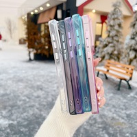 Coque de téléphone transparente à changement de couleur dégradé pour Samsung Galaxy S26 S23 Ultra S25 Edge S24 FE, compatible avec la recharge sans fil, coque magnétique