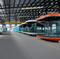 Maison Conteneur Préfabriquée Européenne en Acier, 2 Chambres, Cuisine, Maison Modulaire pour Usage Familial en Station Balnéaire, Système Solaire Thermique