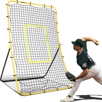 Red de Rebote de Béisbol JASCOPRO - Marco de Acero Duradero Ajustable, Rebote de Softbol de 5 Ángulos que Simula Bolas Bajo el Suelo y Bolas en Vuelo