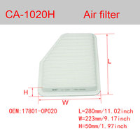 Filtro de aire de coche para Toyota Camry Harrier Alphard Highlander Solara Windom Lexus ES RX, 1780120040, 1780101H10, 178010H020,