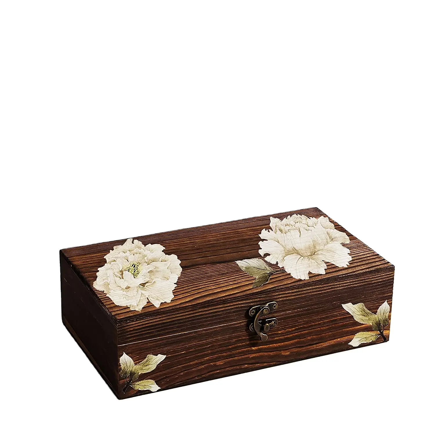 Joyero personalizado de madera maciza de Paulownia multicolor para almacenamiento de regalos