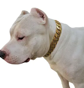 <span class=keywords><strong>Collar</strong></span> de metal para perro, cadena de metal de acero inoxidable de 32mm, moda al por mayor - Product Image 1