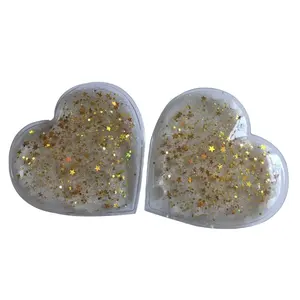 Factory Manufacture Flexible Gel Ice Pack Pads Heart Shape with Sequin