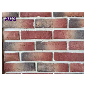 Rusty cũ tìm kiếm Màu đỏ Văn hóa nhân tạo gạch đá Veneer lò sưởi bao gồm xi măng khuôn đỏ gạch chất lượng cao - Product Image 2