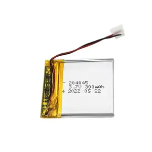 OCELL 204045 충전식 리튬 포 셀 3.7V 300 mAh 얇은 리튬 폴리머 배터리 이어폰/웨어러블 기기/스마트 홈