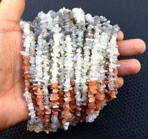 High Quality 16-Inch Long Strand Natural Multi Moonstone Smooth Uncut Chips Premium <b>Loose</b> <b>Beads</b> for Jewelry Bracelet Gemstone - Product Image 2