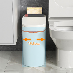 Smart Waste <b>Bin</b> 13L 15L Oval Flip Top <b>Sensor</b> Lid For <b>Kitchen</b> Bathroom Bedroom Living Room Home Use - Product Image 3