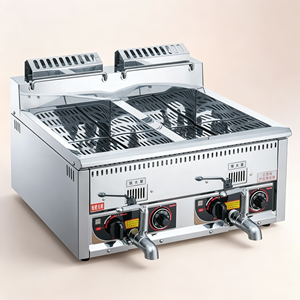Friteuse professionnelle à gaz à double cuve pour frites, <span class=keywords><strong>tomado</strong></span>, poisson, banane, corndog - Product Image 6