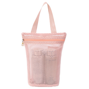 Mesh Toiletry Bag Set Drawstring Zipper Portable Travel Cosmetic Storage Bag Breathable Dustproof Large Capacity Visible - Product Image 2