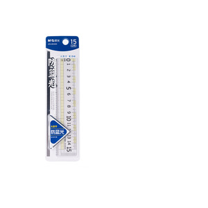Règle anti-lumière bleue 15 cm ARL960GM haute transparence pour étudiants, design ondulé - Product Image 2