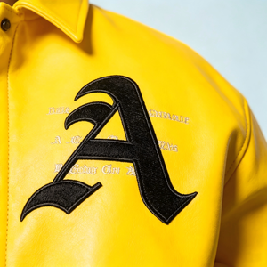 <span class=keywords><strong>Giacca</strong></span> Bomber in <span class=keywords><strong>Pelle</strong></span> Personalizzata da <span class=keywords><strong>Uomo</strong></span>, Invernale con Patch Ricamate, Stile Streetwear <span class=keywords><strong>Oversize</strong></span> Giallo, <span class=keywords><strong>Giacca</strong></span> da Motociclista - Product Image 4