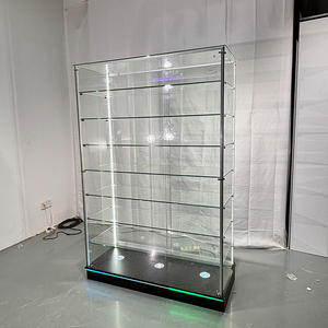 Nhà máy trực tiếp tùy chỉnh 6ft khói cửa hàng tùy chỉnh Showcase Tempered Glass hiển thị đầy đủ tầm nhìn Showcase với đèn <span class=keywords><strong>LED</strong></span> - Product Image 2