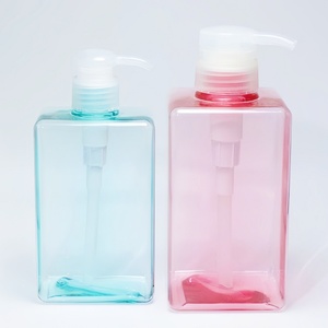 Botella Dispensadora de PETG Cuadrada Rosa de 100/150/250/280/450 ml con Bomba para Champú, Loción, Gel de Ducha - Product Image 4