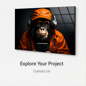 Art mural DJ Monkey : Impression de portrait animal avec casque pour salle de jeux, studio de <span class=keywords><strong>musique</strong></span>, salon, hôtel et intérieurs contemporains - Product Image 6