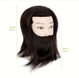 Cabeza <span class=keywords><strong>de</strong></span> Maniquí con Cabello Humano para Cosmetología, Cabeza <span class=keywords><strong>de</strong></span> Maniquí para Peinado, Cabeza <span class=keywords><strong>de</strong></span> Maniquí Masculina para Barbería - Product Image 6