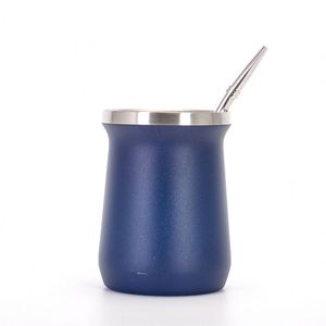 <b>Reusable</b> Tumbler Double Wall 304 Stainless Steel 8oz Tea Mug Yerba Mate <b>Cup</b> With Straw - Product Image 6