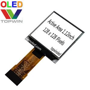 Topwin layar OLED kecil 1.12 ''1.12 inci panel oled 128x128 piksel 22 pin konektor warna putih tampilan layar VG-2828TSWIG05 - Product Image 2