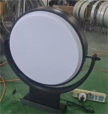 Led Rotating Light Box Round Outdoor Single Arm Rotating Light Box for Advertising Use