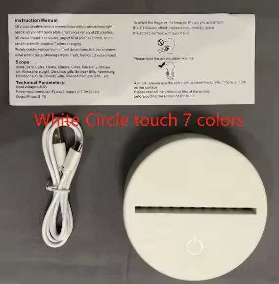 Cercle blanc 7 couleurs