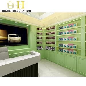 طاولة عرض عطور أنيقة مخصصة، رف عرض عطور عالي الجودة، طاولة زجاجية شفافة لمتاجر العطور - Product Image 5